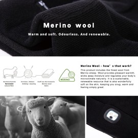 TOP-EX Winter Wool LED Beanies Hats with Light Torch Rechargeable Waterproof Gifts for Men Women Dad Running Camping Dog Walking Big Head Black X-Large XX-Large XL XXL