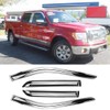 Puermto 94155Y Chrome Side Window Visor Wind Vent Deflector fit
