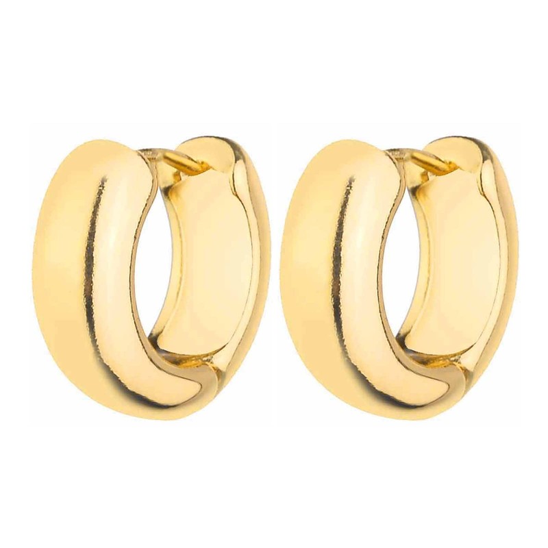 HILXURY Gold Chunky Hoop Earrings Set for Women, 14K Gold