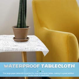 Totority Disposable Coloring Tablecloth Easter Table Runner Paper Coloring Tablecloth Easter Disposable Tablecloth DIY Table Covers Waterproof Tablecloth Paper Table Cloth Desk