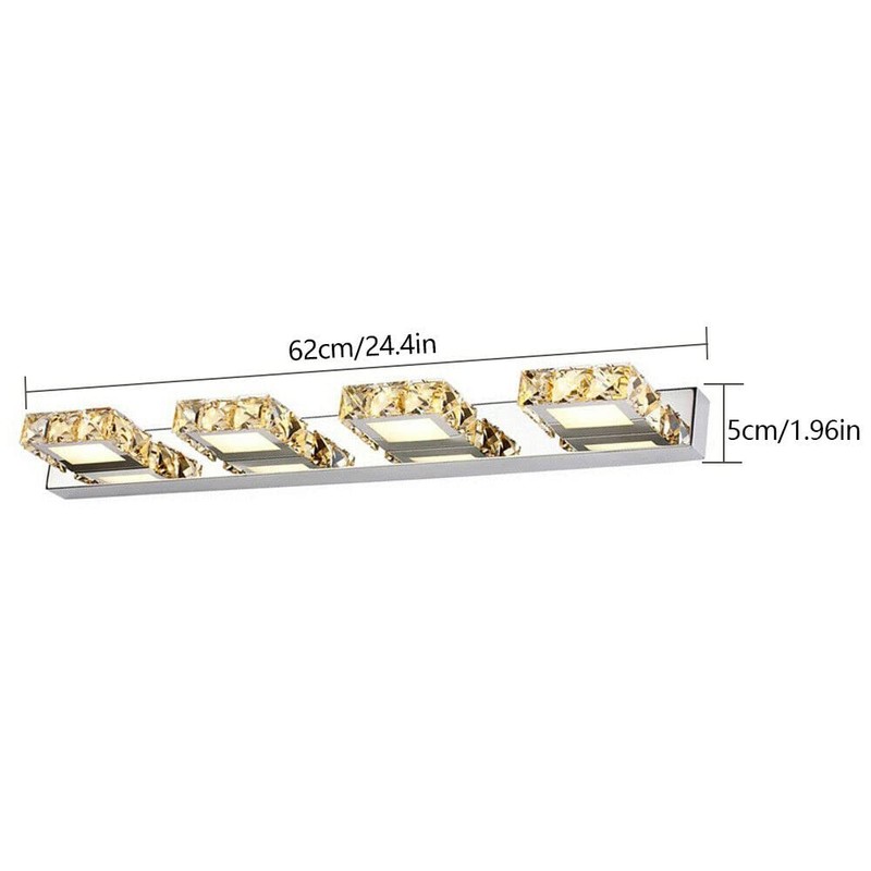 Crystal Vanity Light, Bathroom Lighting Chrome Toilet Vanity Light Wall