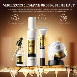 Sakura Sakura Face Care Set Moisture Skin Care Sets Serum, Face Cream, Cleanser, Toner, Eye Serum, Mask, Mud Mask, Gift Set for Face Cleaning & Care (Gold Colour)