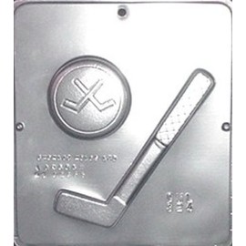 Full 90 Hockey Stick and Puck Chocolate Candy Mold 324
