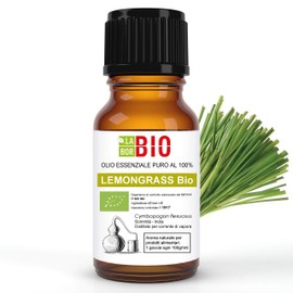ZitronengrasÖl Bio Ätherisches Öl 100% Reines 10 ml - Aromatherapie Kosmetik Therapeutische - Laborbio