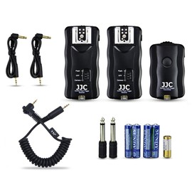 JJC Radio Flash Studio Flash Trigger with Remote Trigger 2 Receivers for Canon EOS R6 R 750D 1200D 1300D 200D 100D 800D 760D 70D 77D 80D 70D 70D 700D 1100D 1000D M6 M5 6500 D 600D 550d 500d 450d