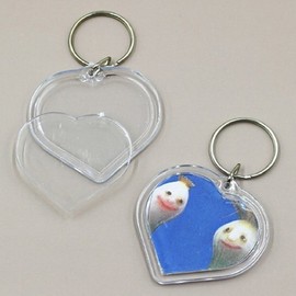 LT Acrylic Frame Keychain Heart-shaped Photo Keychain ID Photo Holder Photo Card ID Photo Frame / LT 아크릴 액자 열쇠고리 하트모양 사진열쇠고리 증사홀더 포토카드 증명사진액자