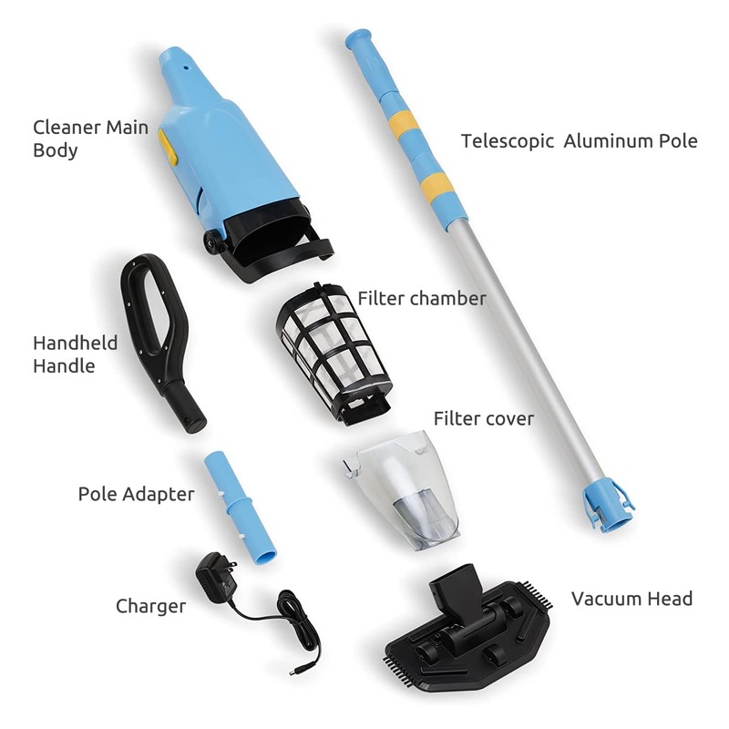 Oxseryn Cordless Pool Vacuum, Rechargeable Handheld Pool Vacuum Cleaner for