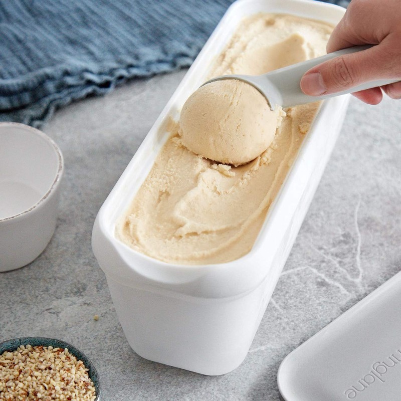 Set of 2 Ice Containers 1-Litre Ice Cream Container Freezer
