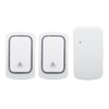 Self Powered Doorbell Set 2 Transmitter Long Range 38 Ringtones