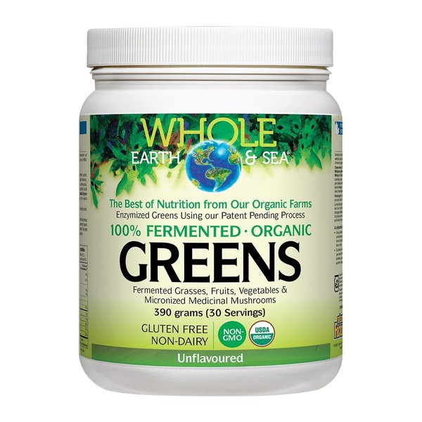Whole Earth & Sea Organic 100% Fermented Greens Unflavoured 390g