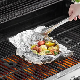 Tezraftaar® Aluminium Kitchen Catering Tin Foil Roll 300mm x 75m (12 Inch) for Restaurants Keep Food Fresh & Hot Long Time