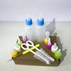 Pet Bottle Kit, Squeeze Liquid Replaceable Silicone Teat for Newborn