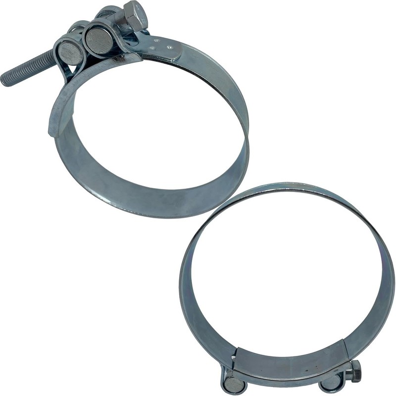 4x Lumonic Bolt Clamp 104-112 mm Galvanised Hose Clamp for
