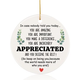 Thank You Gifts for Friends Leader Teacher Women Men Inspirational Hanging Ornament Employee Appreciation Gift for Coworker Boss Friends Car Hanging Decor