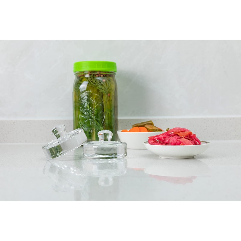 Jillmo Easy Grip Fermentation Weight- 4 Pack of Glass Weights