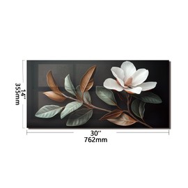 Evgosm tempered glass backsplash, Flowers Splashback, Glass Backsplash, Used for Kitchen Wall Protection and Decoration, Easy to Install and Clean. (30x14'')