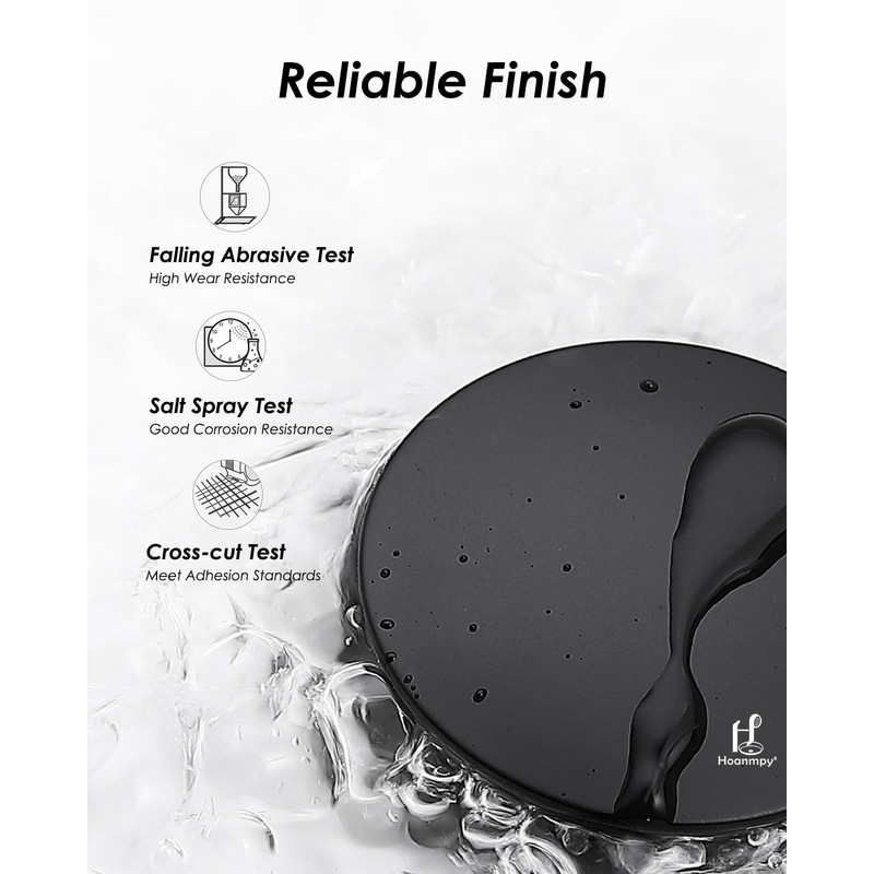 Matte Black ABS Pop Up Sink Drain with Overflow for