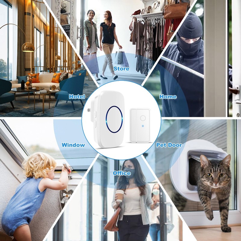 Door Chime When Door Opens, FullHouse Door Sensor Wireless Entry