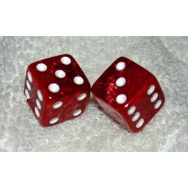 Red Granite Style Dice Pair