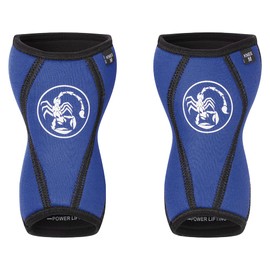 Scorpion Power Lifting Knee Sleeves for Weight Lifting 7mm Neoprene Powerlifting Knee Wraps for CrossFit (Blue, Large)