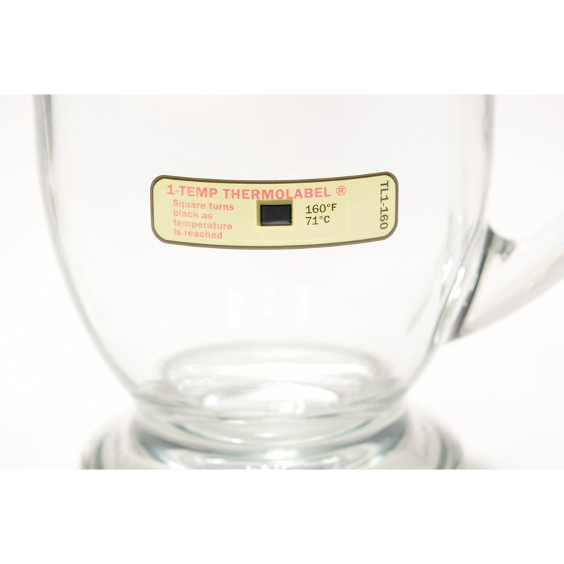 1-Temp Thermolabel 160°F/71°C Temperature Label for Dishwashers Pack of 24