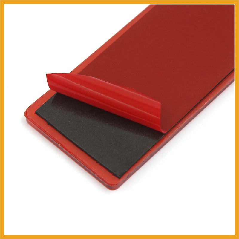 Partuto Red Reflective Plate Sticky Reflector 14.5cm Long w/o Holes