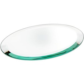 Plymor 5" x 7" Oval, 5mm Thick Beveled Glass Mirror, Pack of 2