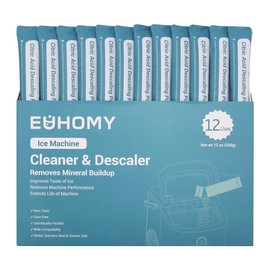 EUHOMY Ice Maker Cleaner & Descaler,  Individually Packaged, Organic Citric Acid Descaling Powder Compatible with All Types of Ice Machines. Household/Industrial:_12 Ounce