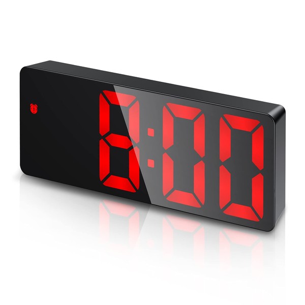 KeeKit Digital Alarm Clock, LED Alarm Clock for Bedroom, Electronic