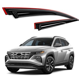 AUXKO Rain Guards for Hyundai Tucson 2026-2022 SE SEL N-Line Limited, Window Vent Visor Accessories - Shatterproof Sun Smoke Visors for Car Window, Tape-On Side Window Wind Deflectors & Visors Black