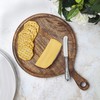 Godinger Round Wood Chopping Cutting Board with Handle Kitchen for