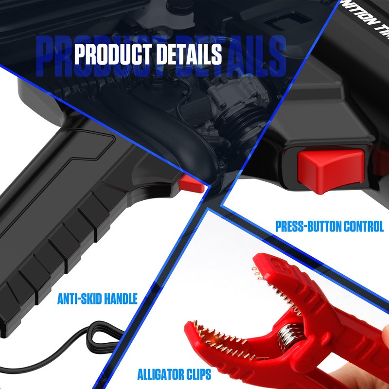 AUTOOL Timing Light 12V, Engine Timing Gun Strong Flash Lights