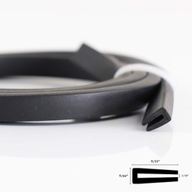 Flexible Rubber Edge Trim,U Shape Protector for Most Cars,Home Doors and Windows,Sharp Corner,Against Scratches and Bumps,Resistant Wear,Black (10FT)