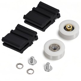 Uadme Greenhouse Door Rollers, Wheels for Sliding Doors, 22 mm / 0.8 Inch Halls, Greenhouse Door Wheel, Replacement Installation Kits, Shower Door Rollers, Glass Rollers Replacement