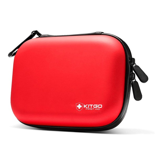 Kitgo First Aid Kit Healthy Care for Home,Car,Outdoor Adventure - 101pcs Medicial Supplies in Compact Carrying Case Gift for Friends,Doctors, Parents, Travelers, Climbers, Driver
