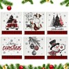 Yungyan 6 Pcs Swedish Christmas Dishcloths Reusable Kitchen Table Dishcloths