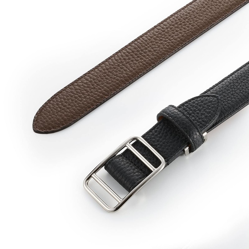 Ikenohata Silver Leather Shop OT-015 Himeji Leather, Stepless Adjustment, Men's