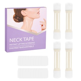 20pcs Instant Neck Tapes, Invisible Neck Lifting Tape Strips with 4 Elastic Bands Instant Tightening Stickers Patches for Women Face Jowl Chin