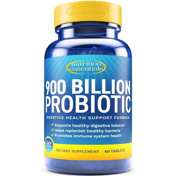 Probiotics for Women and Men - with Natural Lactase Enzyme and Prebiotic Fiber for Digestive Health - 80%+ More Potent Supplement for Gut Health Support - Vegan Raw Probiotic Formula, Made in The USA
