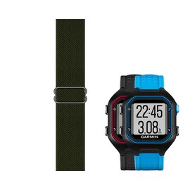 C2D JOY Stretchy Loop Nylon Strap Compatible with Garmin forerunner 25 Watch Band Replacement Accessory Adjustable Elastic - Large Version Watch (Arny Green)