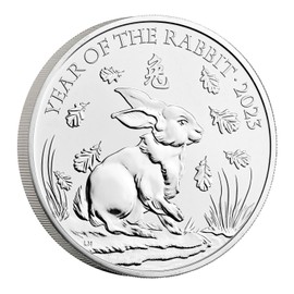 CrawleyCoins 2023 Chinese Lunar Year of Rabbit UK £5 Brilliant Uncirculated Coin in Royal Mint Pack