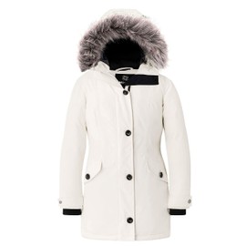 wantdo Women's Plus Size Winter Coats Thick Casual Puffer Jacket Off White XX-Large