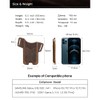 Hiram Custodia per cellulare in Pelle da Uomo Custodia universal