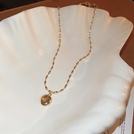 Wagoodter Pendant Necklaces Gold Tone Necklace Women Necklaces Delicate Ladies Fashion Jewelry Girls Jewelry Gifts, NO