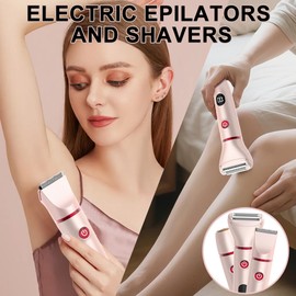 HASAIKA® 3-in-1 Damenrasierer Elektrisch für Körper, Damenrasierer Intimbereich, IPX6 Wasserdicht, Nass & Trocken, Ganzkörperepilierer/Rasierer/Rasur (Rosa)
