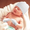 DRESHOW Newborn Baby Hats Mittens Set, 3 Pcs Infant Baby