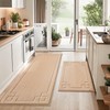 BEQHAUSE Kitchen Rugs Non-Slip Washable Rug Sets of 2, Machine