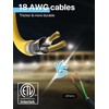 HYPERLITE Construction String Lights: 50FT 5 Bulbs Work Lights with