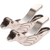 2 Pcs Silver Bird Shape Lemon Juicer Stainless Steel Manual