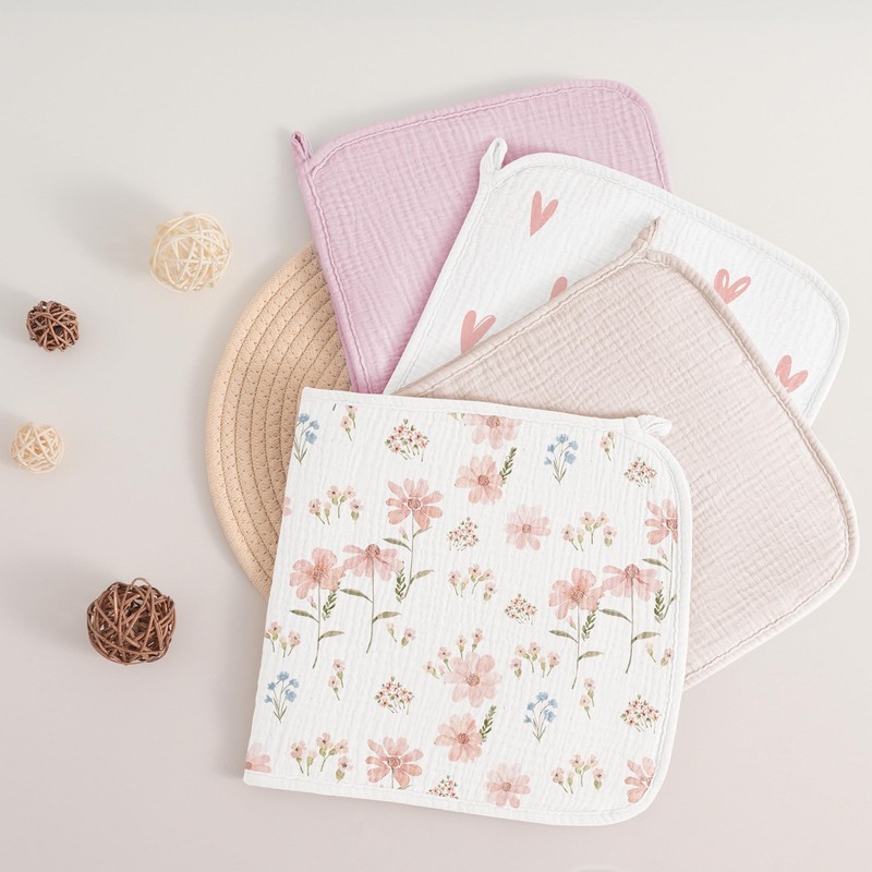 Susurration Muslin Burp Cloths, Soft Baby Burping Cloths for Unisex